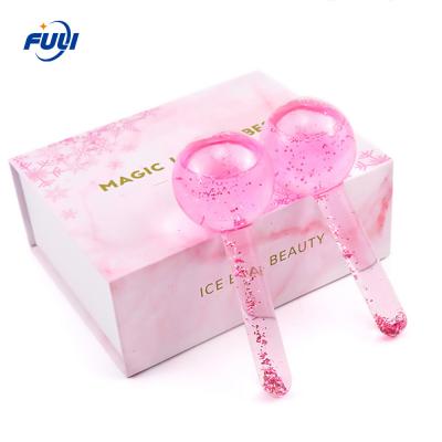 China personalize do skinacare de cristal do verão da pele globos cor-de-rosa refrigerando quentes do gelo do ouro da cara mágica da bola mini à venda