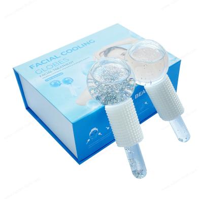 China El rodillo 2Pcs reutilizable, globos fríos del hielo para los Facials, masaje facial para reduce rojez y la inflamación en venta