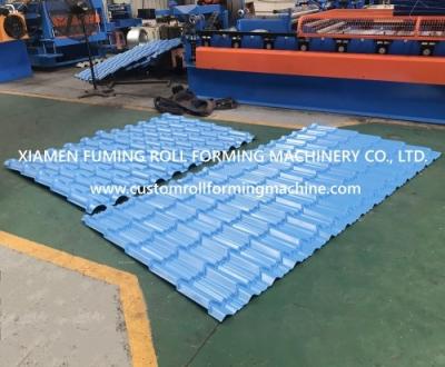 China Hydraulic Roof Tile Roll Forming Machine Powerful PLC Control for sale