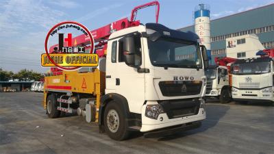 China Betonfahrzeug China 2 Achsen 30m Kleine hydraulische Betonpumpen Maschine Hersteller in China zu verkaufen
