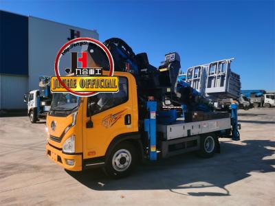 China Vervaardiger 29m 38m 45m Luchtwerktruck Met Luchtwerkplatform Met Telescopisch Boom Luchtwerkplatform Truck Te koop