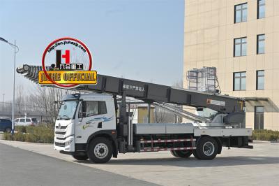 China Truck Mounted 32m 36m 45m 65m Aerial Platform Ladder Truck For House Moving Goods Lift And Download Basket for sale