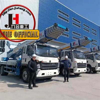 China China Hot Sale JIUHE/JH 28m 32m 36m 45m 65m Aerial Ladder Truck Mobile Elevator High Work Platform For Turkey for sale