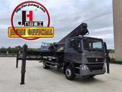 Китай JIUHE Подъемная платформа грузовик монтированный бум подъемник воздушная рабочая платформа JIUHE ведра подъемный грузовик 45 м воздушный операционный грузовик продается