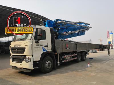中国 JIUHE コンクリートポンプ 48m HB48K トラック搭載 コンクリートポンプ 中国 トラック搭載 コンクリートポンプ 販売のため
