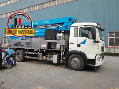 中国 30M truck mounted concrete boom pump construction equipment Supplier JIUHE factory price mini concrete pump truck 販売のため