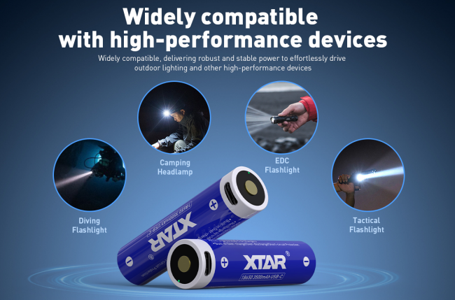 XTAR battery applications and usage scenarios