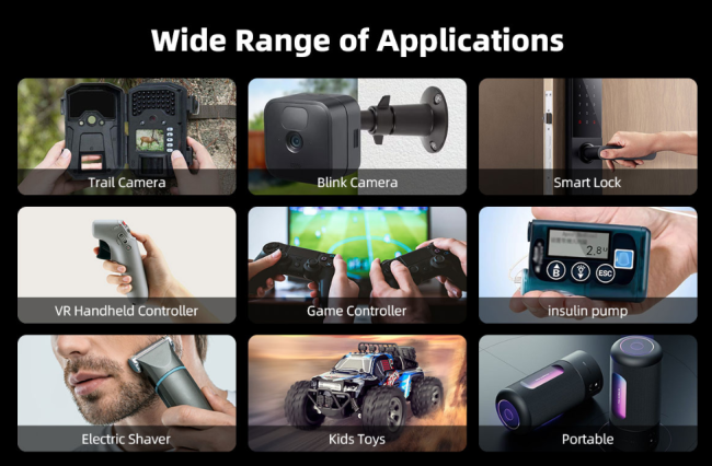 XTAR Battery Applications - Various electronic devices and tools