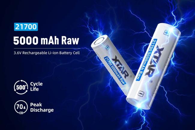 XTAR 21700 5000mAh Lithium-ion Battery
