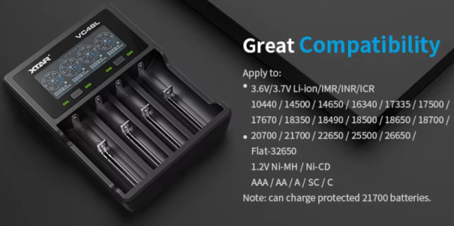 XTAR VC4SL Smart Battery Charger product image