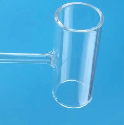 China Wholesale Clear Quartz Glass Tee Pipe for sale