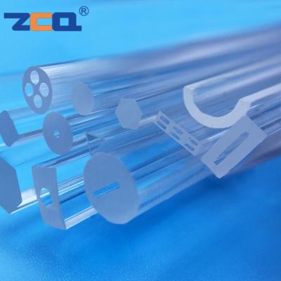 China Double Row Three Holes Quartz Glass Capillaries Optical Fiber Protection Sleeve for sale