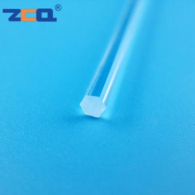 China Polygon Fused Quartz Rods Side Length 0.2mm-8mm Transparent Color for sale