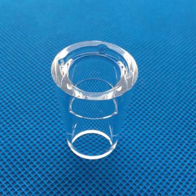 China Polished High Temperature Quartz Tube CNC Machining With Flange for sale