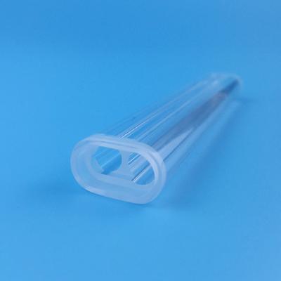 China Agujero transparente caminado helado del doble de la forma de la elipse de la célula de flujo del cuarzo en venta
