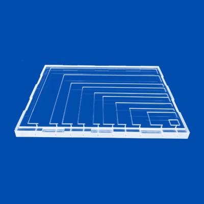 China 400mm Large Slotted Machining Quartz Glass Plate for sale
