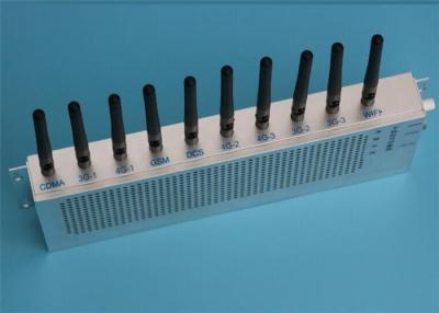 China Mobile Phone And Walkie Talkie GPS Wifi Signal Jammer With 10 Channel RF Output for sale