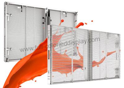 China Full Color Mesh Curtain Transparent LED Video Wall Display P7.81 Ultra Power Saving for sale