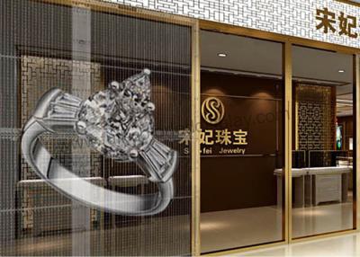 China Pantalla video transparente de la pared de P3.91 P5.2 LED con la publicidad de cristal del edificio en venta