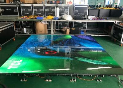 China RGB Video LED floor tile Display screen Acrylic 4500 Nits IP65 For Holiday Party for sale