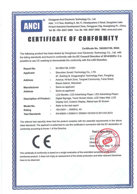 CE LVD - Shenzhen Boyou Technology Co., LTD.