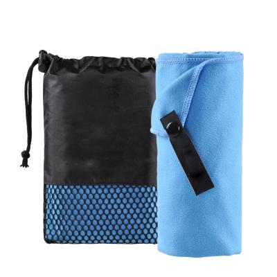 China dry fit sport towel portable sport towel microfiber with mesh bag quick drying gym towel for sale