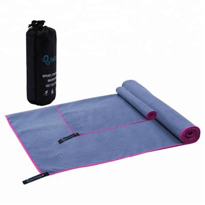 China Custom Size Suede Quick Dry Beac Sweat Rally Gym Sports Towel With Logo for sale