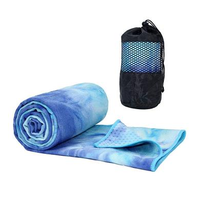 China Tie Dye Microfiber Yoga Mat Cover Towel Yoga Towel For Hot Yoga Outdoor for sale