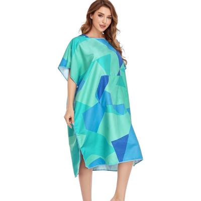 China Jacquard Hooded Poncho Beach Towel Quick Dry For Adults for sale