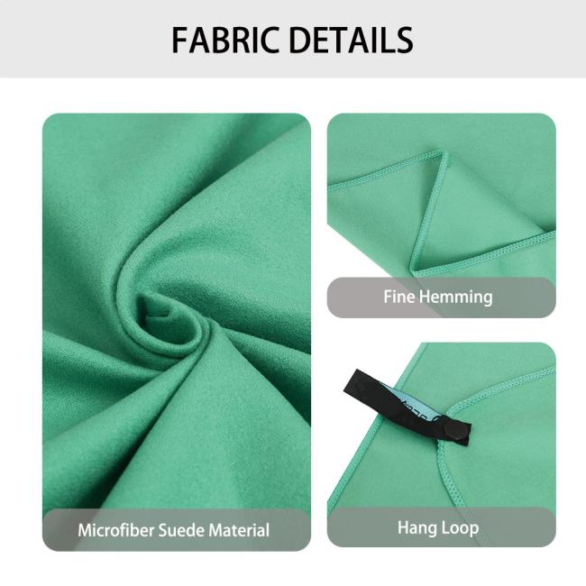 Microfiber Sports Towel product image showing various colors and sizes