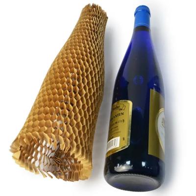 China Compostable Honeycomb Packing Paper For Wine Cushioning Wrap Paper Roll for sale