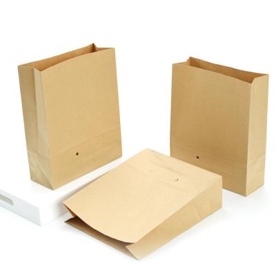 China Custom Logo Print Deli Food Packaging Takeaway Bread Carrier Kraft Paper Bags for sale