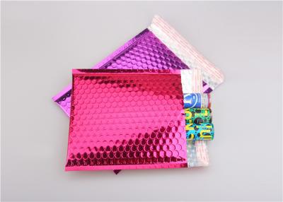 China Pink Metallic Bubble Mailers / Bubble Wrap Envelopes For Electronic Products for sale