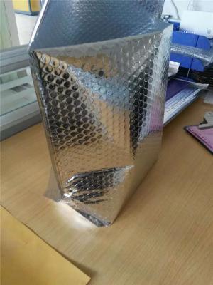 China Big Volume Stand Up Metallic Bubble Mailers Silver 145x210mm #C Aluminum Foil Wrinkle Resistant for sale