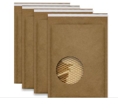 China Cellular Shaped Kraft Corrugated Envelopes Padded Honeycomb Paper For Shipping for sale