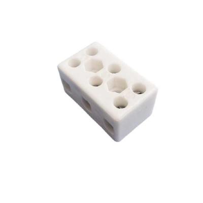 China 3 Ways 15A Ceramic Terminal Block resistant insulated Ceramic Wire Connection high-temperature connectors terminals for sale