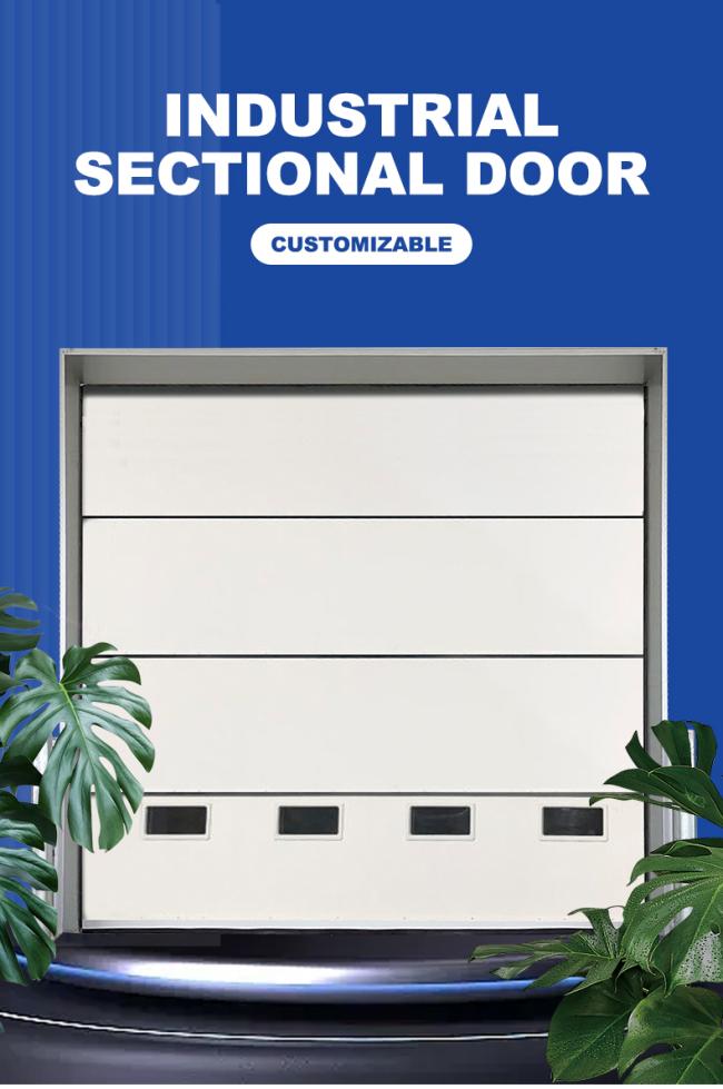 Insulated sectional steel door installation