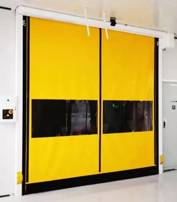 China Automatic Galvanized Rapid Roller Doors Dust Barrier Self Repairing PVC Zipper for sale