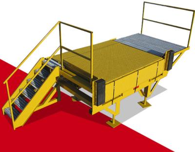 中国 Truck Loading Dock Leveler Ramp With Safety Automatic Adjustable Electric 15T Stationary Loading Equipment 販売のため