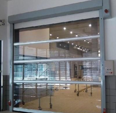 China Puertas rápidas transparentes del obturador del rodillo, acero galvanizado puerta temporaria rápida en venta