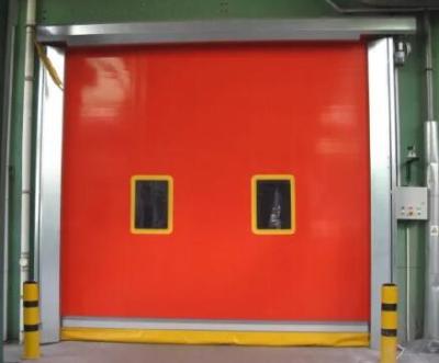 China PVC Vinyl Fabric Rubber Fold up Fast Acting Quick Rolling Clean Room Rapid Automatic door for sale