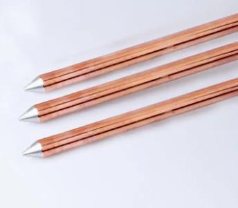 China Wholesale Low Price 10mm 20mm DIA Electrical Copper Bonded Ground Electrode Copper Earth Rod à venda