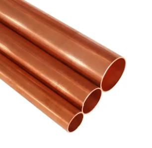 China Export hot selling Solid Copper Pipe C10200,T2,C1100 Copper straight pipe use for Air Condition à venda