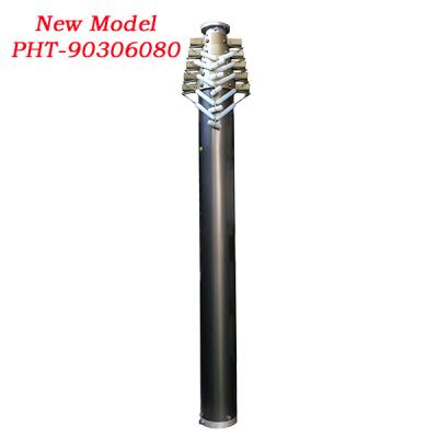 China mobile 8m Lockable pneumatic telescopic lighting masts PHT-90306080 for sale