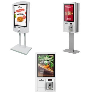 China Floor Standing Touch Screen POS Terminal , Restaurant Ordering Kiosk 27 Inch 32 Inch for sale
