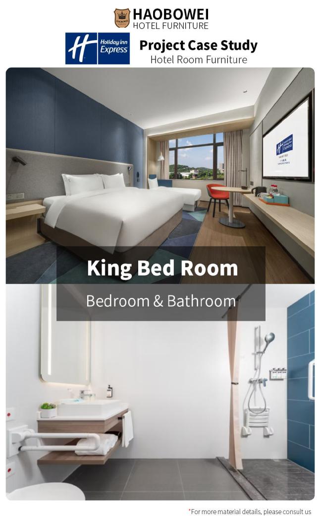 Hotel Furniture King Size Bedroom 3 Star Villa Factory Custom Bedroom Set