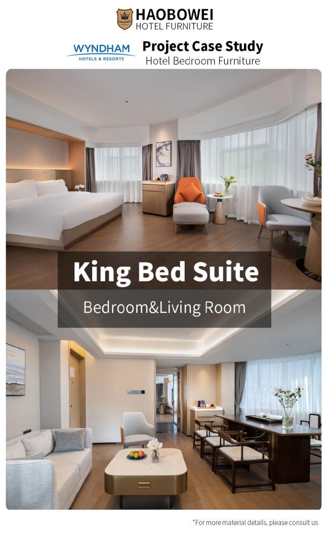 Wholesale 4 Four Star Resort Hotel Bedroom Furniture Sets Double Bed Room
