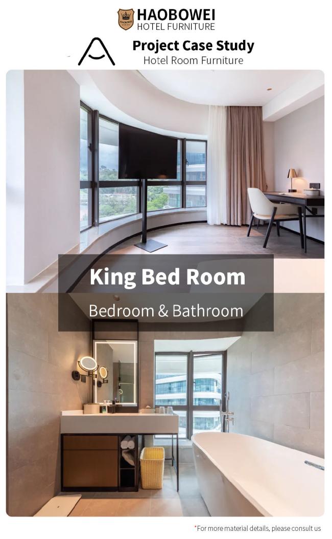 Hotel Business Furniture Standard King Size Five Star Custom Factory Bedroom Set