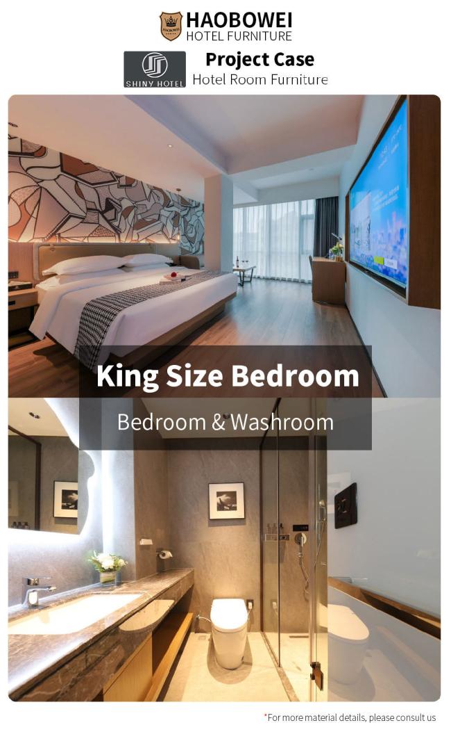 Hotel China Modern Luxury Style Standard King Size Bedroom Headboard Furniture Set