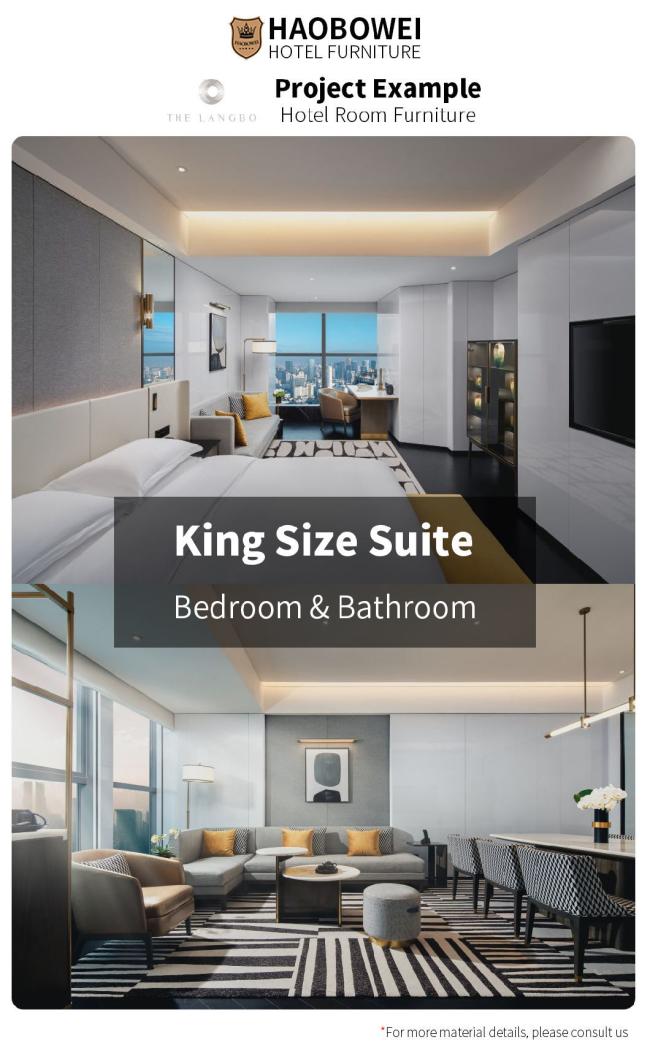 Modern Style 5 Star Furniture Foshan China King Size Bedroom Factory Hotel